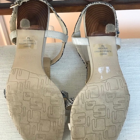 Unisa Leather Animal Print Heel Sandals- FREE SHIP - Picture 2 of 6